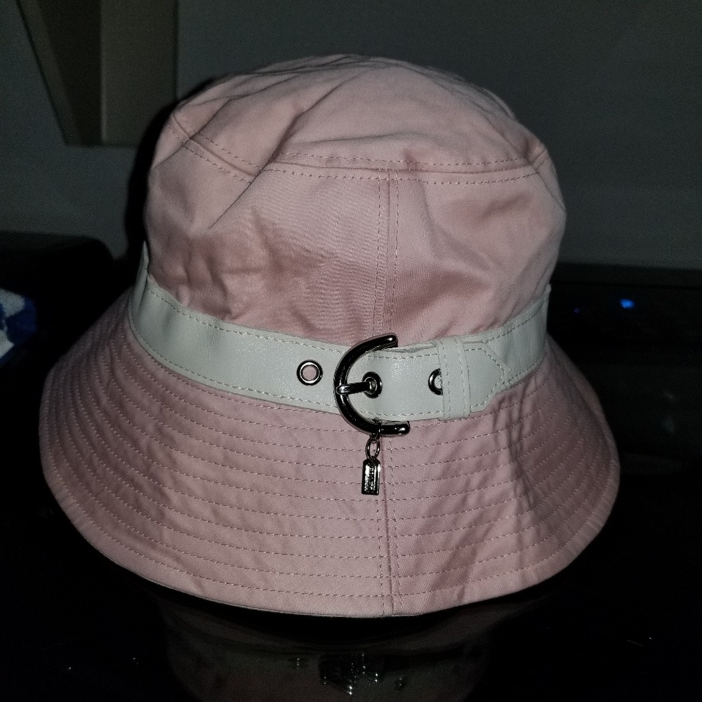 Coach pink bucket hat